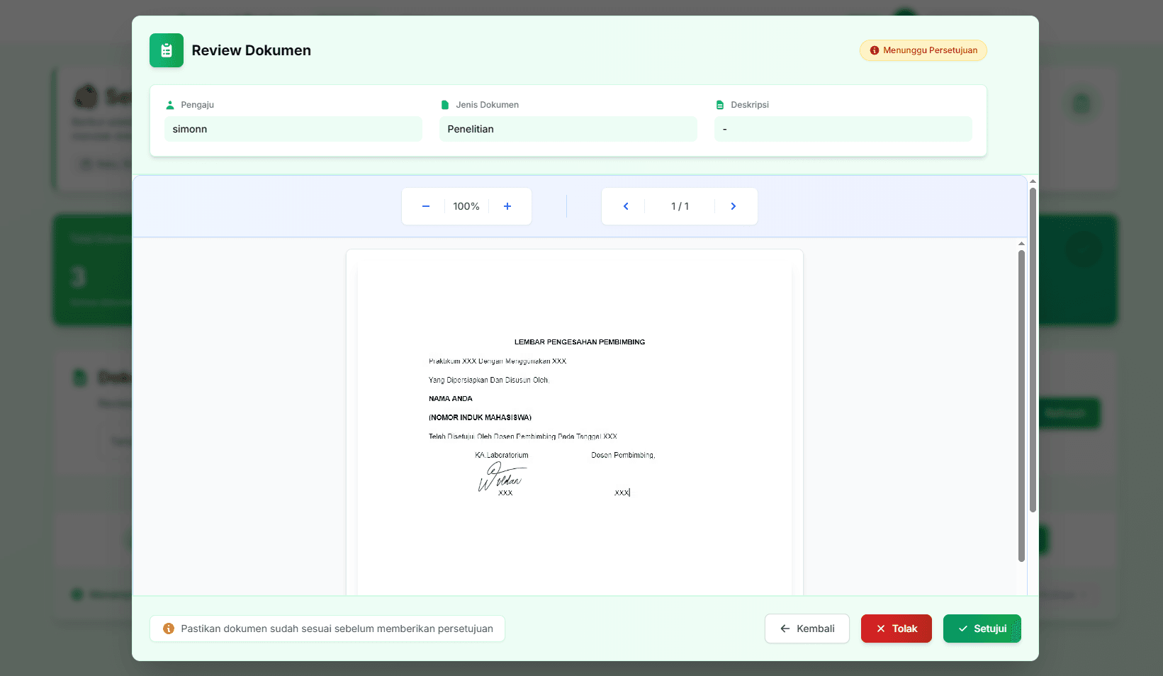 Document Status Management
